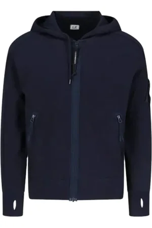 C.P. Company Sweathshirts & Hoodies, Herre, Blå, M, Bomuld, Blå hættetrøje til mænd