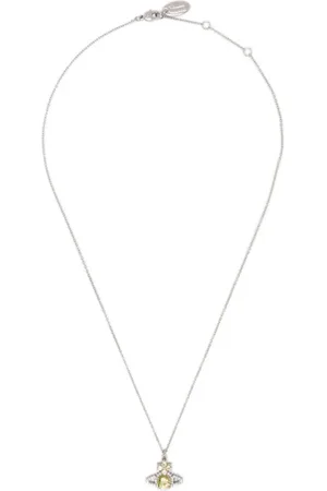Vivienne Westwood Tilbehør, Dame, Grå, ONE SIZE, Orb vedhæng i platin/gul