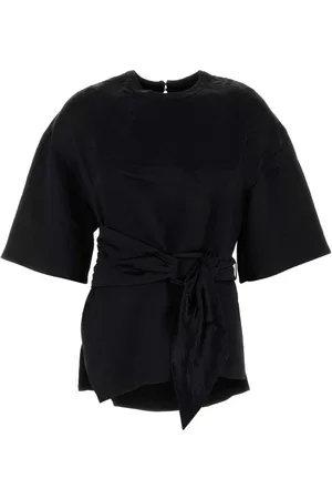 Nanushka Top, Dame, Sort, M, Satin, Sort Satin Besia T-Shirt