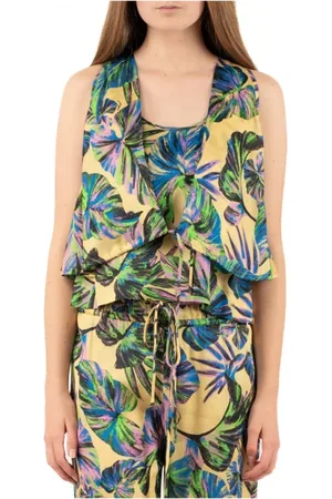 Pinko Top, Dame, Flerfarvet, S, Uld, Stilfuld Top i Pink