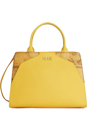 ALVIERO MARTINI 1A CLASSE Taske, Dame, Gul, ONE SIZE, Uld, Stor Skuldertaske med 3 Lommer
