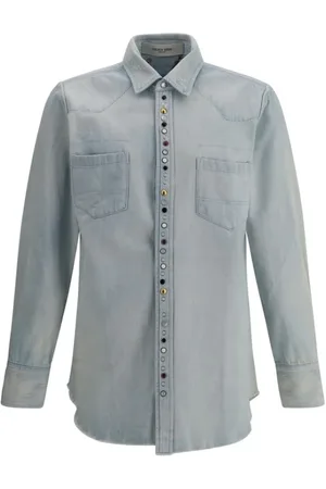 Golden Goose Skjorte, Herre, Blå, S, Denim, Vintage Denim Axel Skjorte