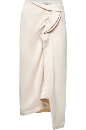 DRIES VAN NOTEN Nederdel, Dame, , M, Bomuld, Nederdel med Rynkedetaljer og Asymmetrisk Hem