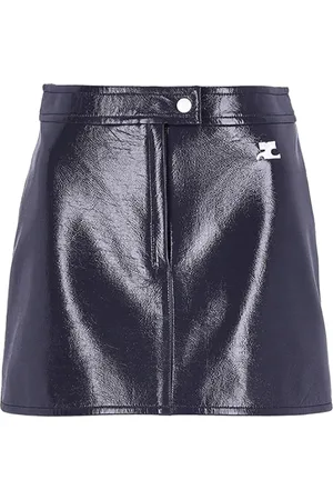 Courrèges Nederdel, Dame, Blå, S, Vinyl Reedition Nederdel