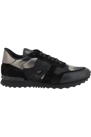VALENTINO GARAVANI Sko, Herre, Sort, 40 1/2 EU, Læder, Camouflage Læder Snøresko