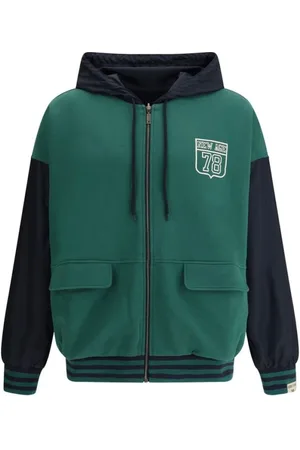 Golden Goose Sweathshirts & Hoodies, Herre, Grøn, M, Bomuld, Vendbar Hættetrøje Jakke