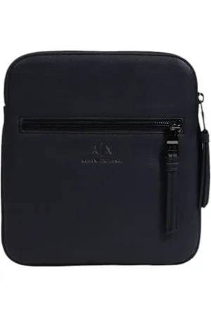 Armani Exchange Taske, Herre, Sort, ONE SIZE, Polyester, Blå Messenger Taske Efterår/Vinter Kollektion