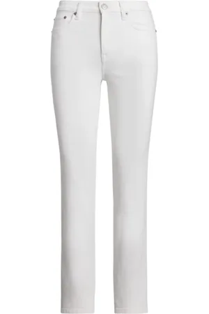 Ralph Lauren Jeans, Dame, Hvid, 3XS, Hvide jeans fra Lauren