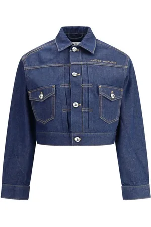 Vivienne Westwood Jakke, Dame, Blå, S, Denim, Denim Marlene Jakke med Logo Knapper