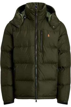 Ralph Lauren Jakke, Herre, Grøn, L, Uld, Vandafvisende dunjakke med aftagelig hætte
