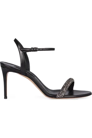 Casadei Sko, Dame, Sort, 36 EU, Krystal Hælede Sandaler med Stratosphere Stil