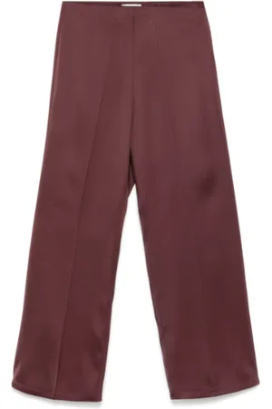Jil Sander Bukser, Dame, Brun, S, Uld, Burgundy Stilfulde Bukser