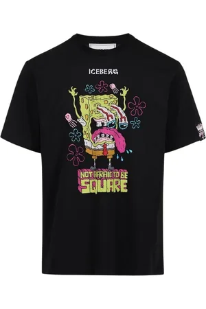 Iceberg Top, Herre, Sort, XL, Spongebob Tee Sort