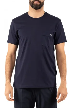 FAY Top, Herre, Blå, L, Uld, Stilfuld Strik Top