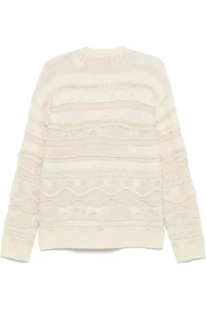 LANEUS Strik, Herre, Hvid, M, Uld, Stilfulde Sweaters til enhver lejlighed