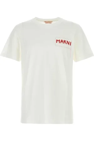 Marni Top, Herre, Hvid, L, Bomuld, Klassisk Bomuld T-shirt til Mænd
