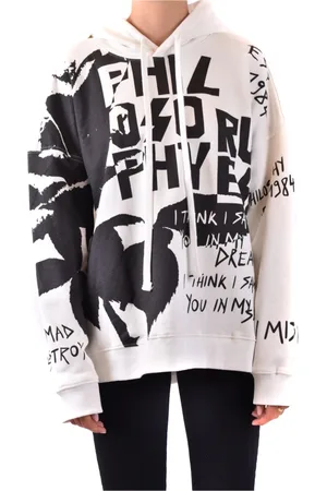 Serafini Sweathshirts & Hoodies, Dame, Hvid, S, Uld, Stilfulde Sweatshirts og Hoodies