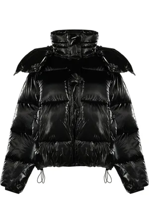 Calvin Klein Jakke, Dame, Sort, L, Uld, Sort bred puffer dunjakke