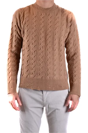 LANEUS Strik, Herre, Brun, XL, Uld, Stilfulde Sweaters til et elegant look