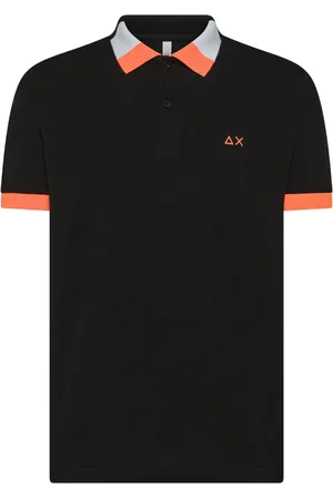 sun68 Top, Herre, Sort, S, Bomuld, Fluo Multicolor Polo Skjorte
