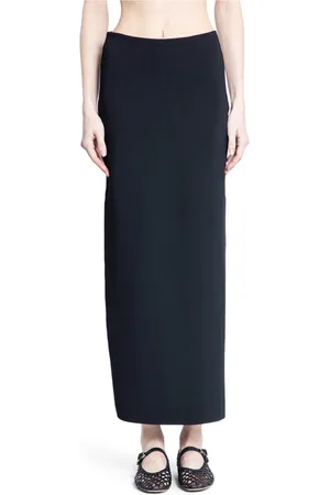 Max Mara Nederdel, Dame, Sort, S, Nylon, Sort Højtaljede Twill Straight Fit Bukser