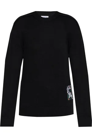 Burberry Strik, Dame, Sort, S, Uld, Sort Sweater Stilfuldt Design Hyggeligt Fit