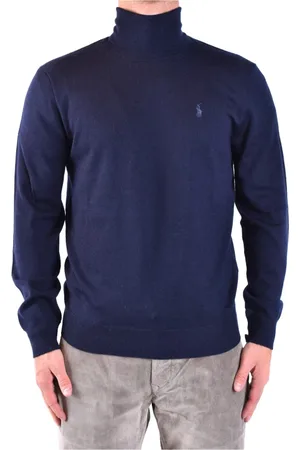 Ralph Lauren Strik, Herre, Blå, L, Uld, Stilfulde Sweaters til et elegant look