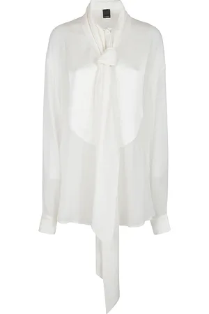Pinko Bluser & Skjorter, Dame, Hvid, S, Uld, Stilfuld Civetta Skjorte