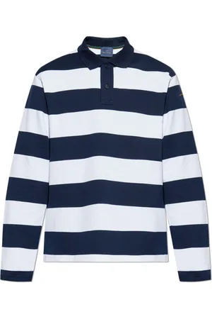 Paul & Shark Top, Herre, Blå, M, Bomuld, Langærmet polo