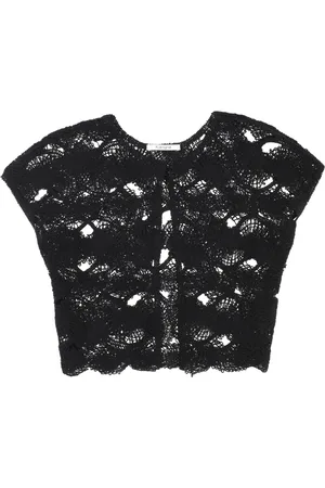 KANGRA CASHMERE Strik, Dame, Sort, S, Bomuld, Kashmir Bomuld Crew Neck Sweater