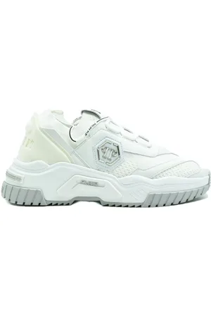 Philipp Plein Sko, Dame, Hvid, 44 EU, Uld, Stilfulde Sneakers til et Trendy Look