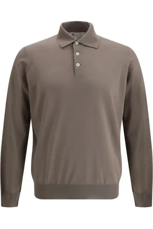 Brunello Cucinelli Top, Herre, , L, Uld, Elegant Uld Polo Skjorte