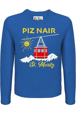 MC2 SAINT BARTH Strik, Herre, Blå, M, Uld, Stilfulde Sweaters til enhver lejlighed