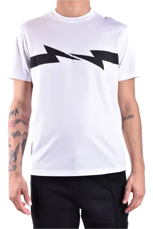 Neil Barrett Top, Herre, Hvid, M, Uld, Stilfulde T-shirts til mænd og kvinder