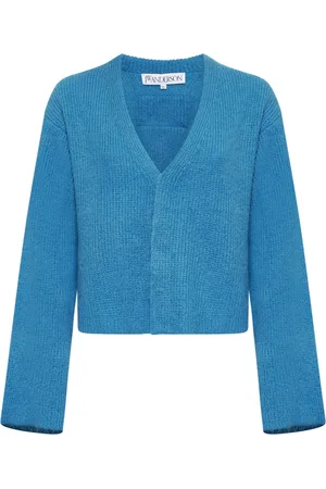 J.W.Anderson Strik, Dame, Blå, S, Uld, Cardigan