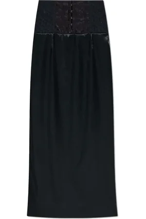 Dolce & Gabbana Nederdel, Dame, Sort, XS, Satin, Satinskørt