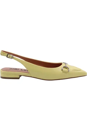 Bibi Lou Sko, Dame, Gul, 40 EU, Elegant Slingback Sko med Elton John