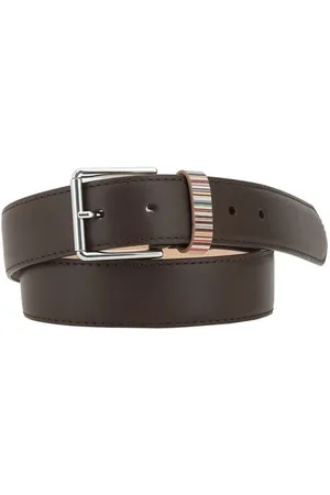 Paul Smith Tilbehør, Herre, Brun, 2XS, Læder, Ikoniske Striber Læderbælte