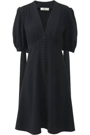 Chloé Kjole, Dame, Sort, XS, Sort Elegant Kjole til Kvinder