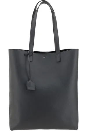 Saint Laurent Taske, Herre, Sort, ONE SIZE, Læder, Kornet læder Tote taske
