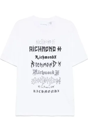 John Richmond Top, Herre, Hvid, L, Hvide Crew Neck T-shirts og Polos