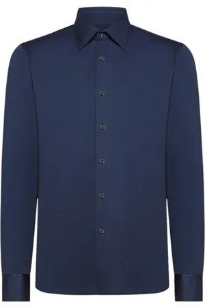 RRD Skjorte, Herre, Blå, M, Blå Oxford Jacquard Skjorte