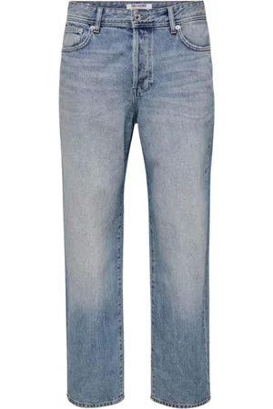 Only & Sons Jeans, Herre, Blå, W34 L32, Denim, Løse Denim Bukser
