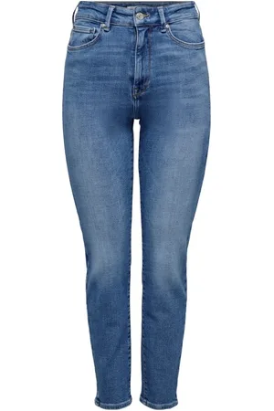 ONLY Jeans, Dame, Blå, W28 L32, Denim, Stræk Denim Cropped Bukser