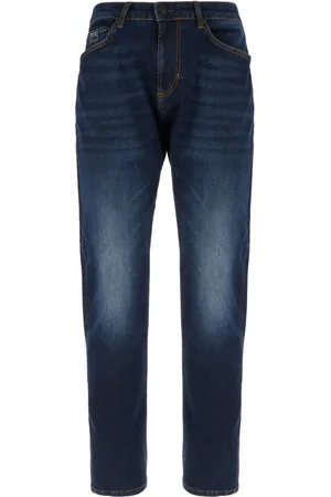 VERSACE Jeans, Herre, Blå, W35, Bomuld, Slim-Fit Bomuld Elastan Jeans