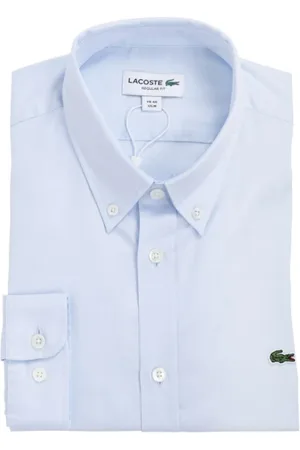 Lacoste Skjorte, Herre, Blå, M, Klassisk Skjorte