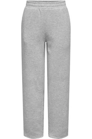 ONLY Bukser, Dame, Grå, L, Bomuld, Justerbare Sweatpants