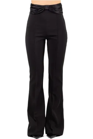 Elisabetta Franchi Bukser, Dame, Sort, M, Elegant Højtaljede Bukser