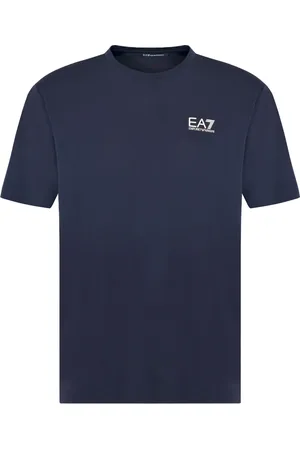 EA7 Top, Herre, Blå, S, Bomuld, Jersey T-shirt