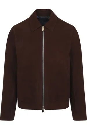 Paul Smith Jakke, Herre, Brun, L, Læder, Brun Læder Regular Fit Jakke